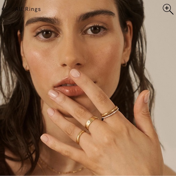 18K Gold Vermeil Nura Reef Stacking Ring - Picture 1 of 16